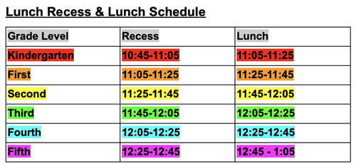 Schedule